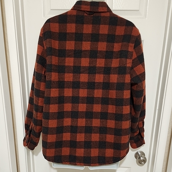 Jachs Men's Quilted Lined Plaid Flannel Button Shirt Size Medium - Picture 8 of 10